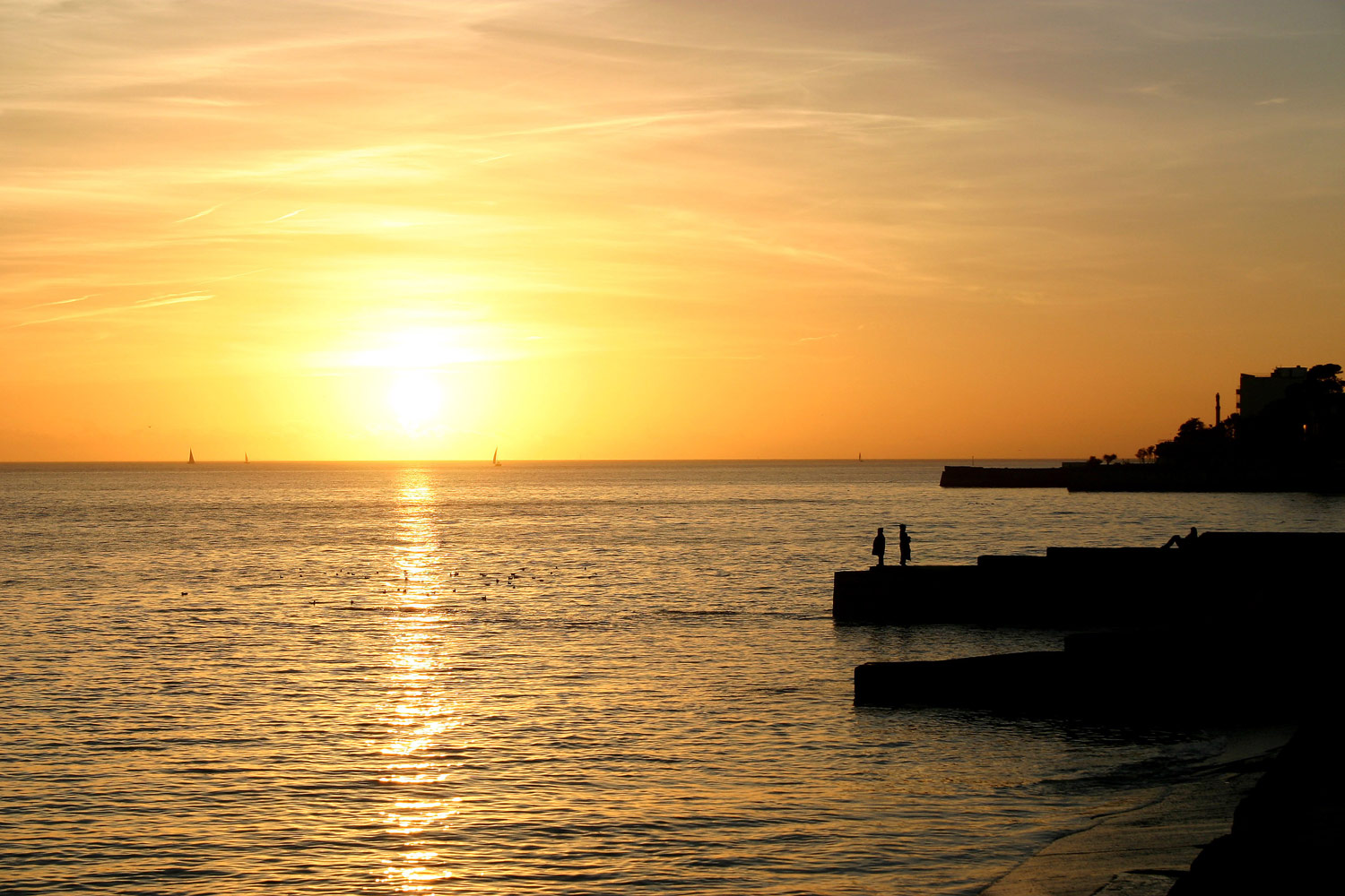 mer de la Rochelle, crépuscule